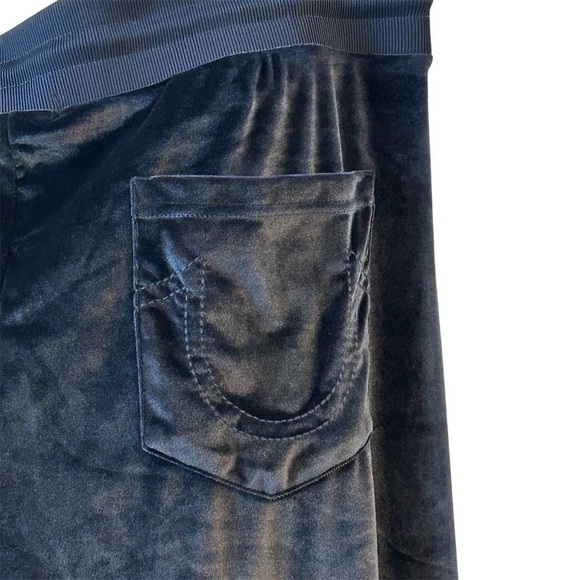 True Religion Men's 3XL Blue Velour Jogger Pants Elastic Waist 28" Inseam - Picture 7 of 11